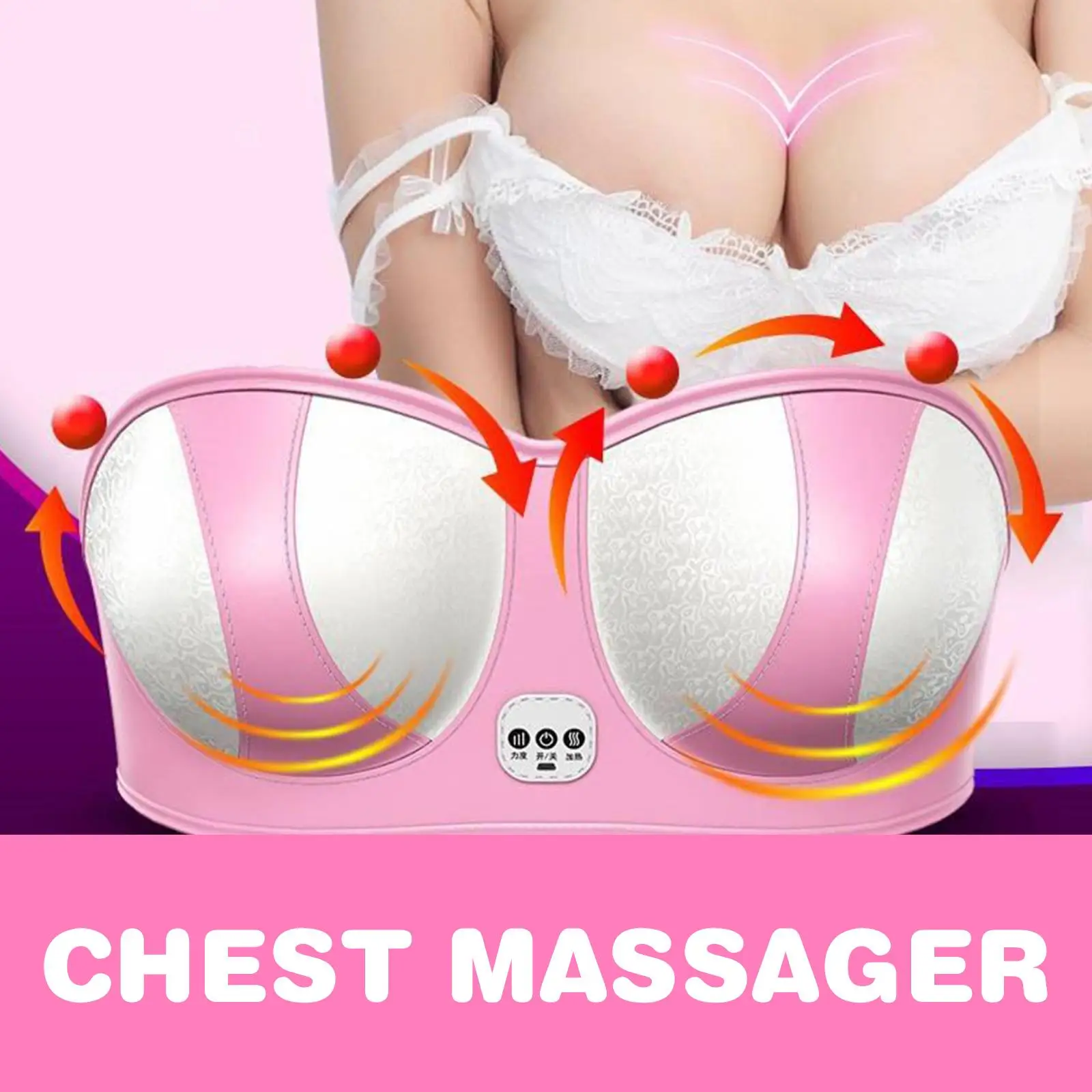 

Breast Enlargement Pump Massage Electric Breast Lifting Bra USB UP Breit Lymphatic Enlarge Drainage Beautiful Massager Char W4J1