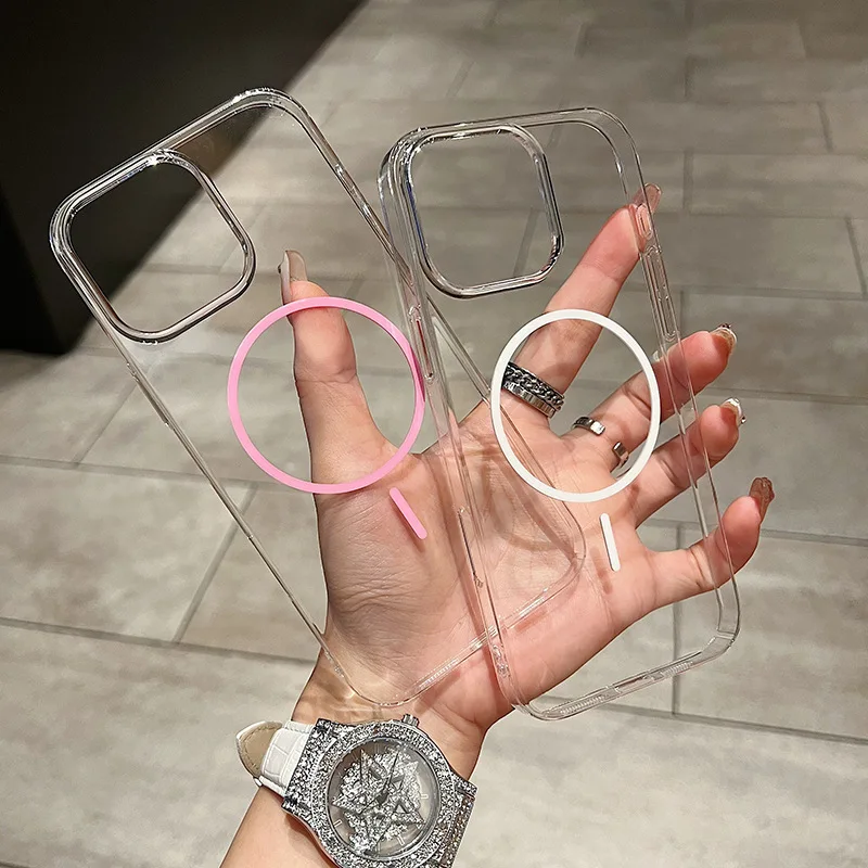 New 2025 Phone Case for iPhone 17 16 15 14 Pro Max Plus Air UV Coating Anti-scratch Magsafe Coque PC Protective Cover