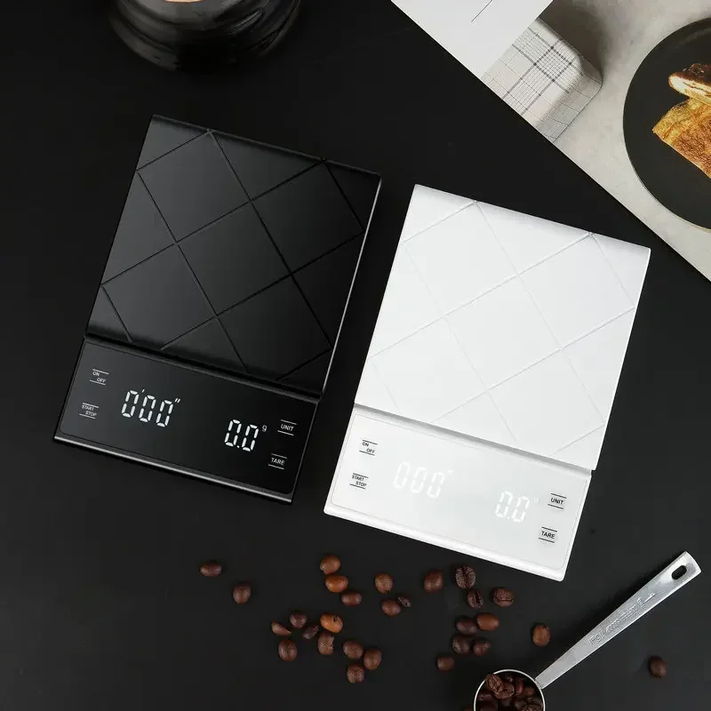 

Coffee Scale, Timer , Digital Display, Maximum Weighing 5kg, Accuracy 0.1g Food Kitchen Scale Gram Weight Small Balance