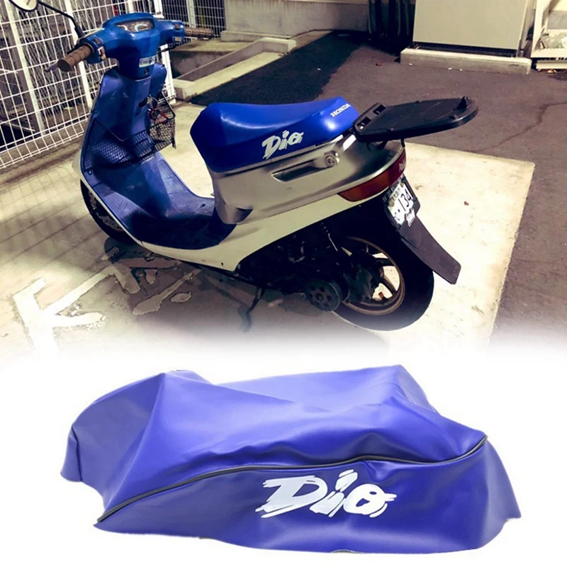 2X Motorcycle Seat Cover Imitation Leather Seat Cover For Honda DIO AF17/AF18 Motorcycle Modification Black image 2
