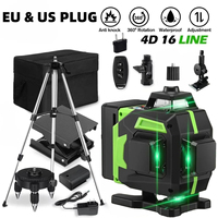 MUSTOOL 4D 16 Lines APP Remote Mini Laser Level Green Line Self Leveling 360 Horizontal And Vertical Building With 1.2M Tripod