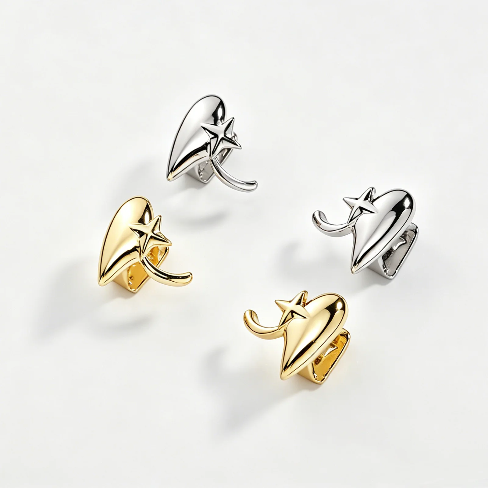 Wholesale Star Grillz Teeth Jewelry Single Tooth Cover 18k Gold Plated Hip Hop Fashion Mouth Jewelry Streetwear Accessories