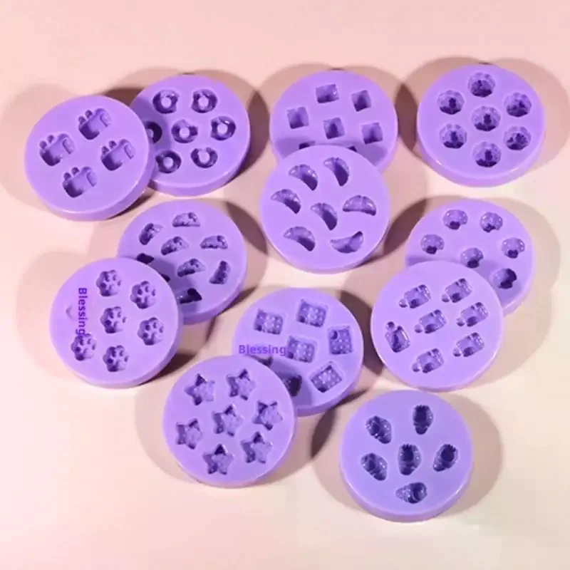 Mini Food Grade Silicone Mold Hamburger Cheese Bread Fries Shaped DIY Dropped Silicone Mold Handmade Decorating Jewelry Tool