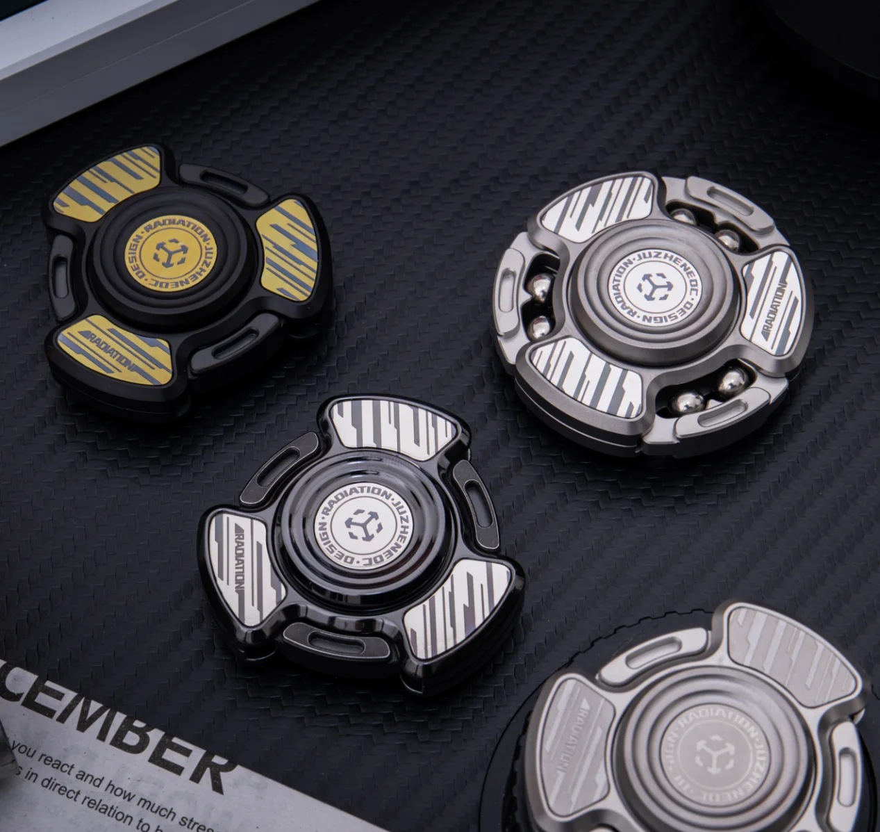 JUZHEDC　Radiation PRO チタニウム JUZHEDC Fidget spinner Radiation Armor-Opening Top Hand Spinner