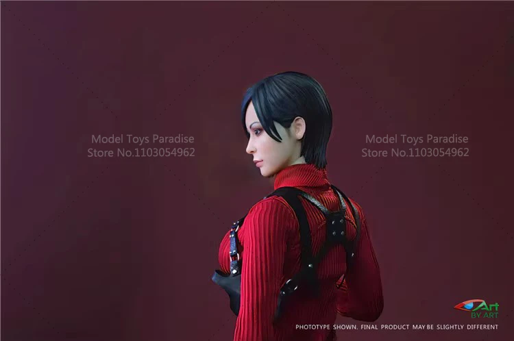 BY-ART BY-021 Zestaw ubrań dla figurki żołnierki w skali 1/6, Ada Wong, z ruchomymi oczami i rzeźbioną głową, pasuje do figurek akcji 12-calowych.