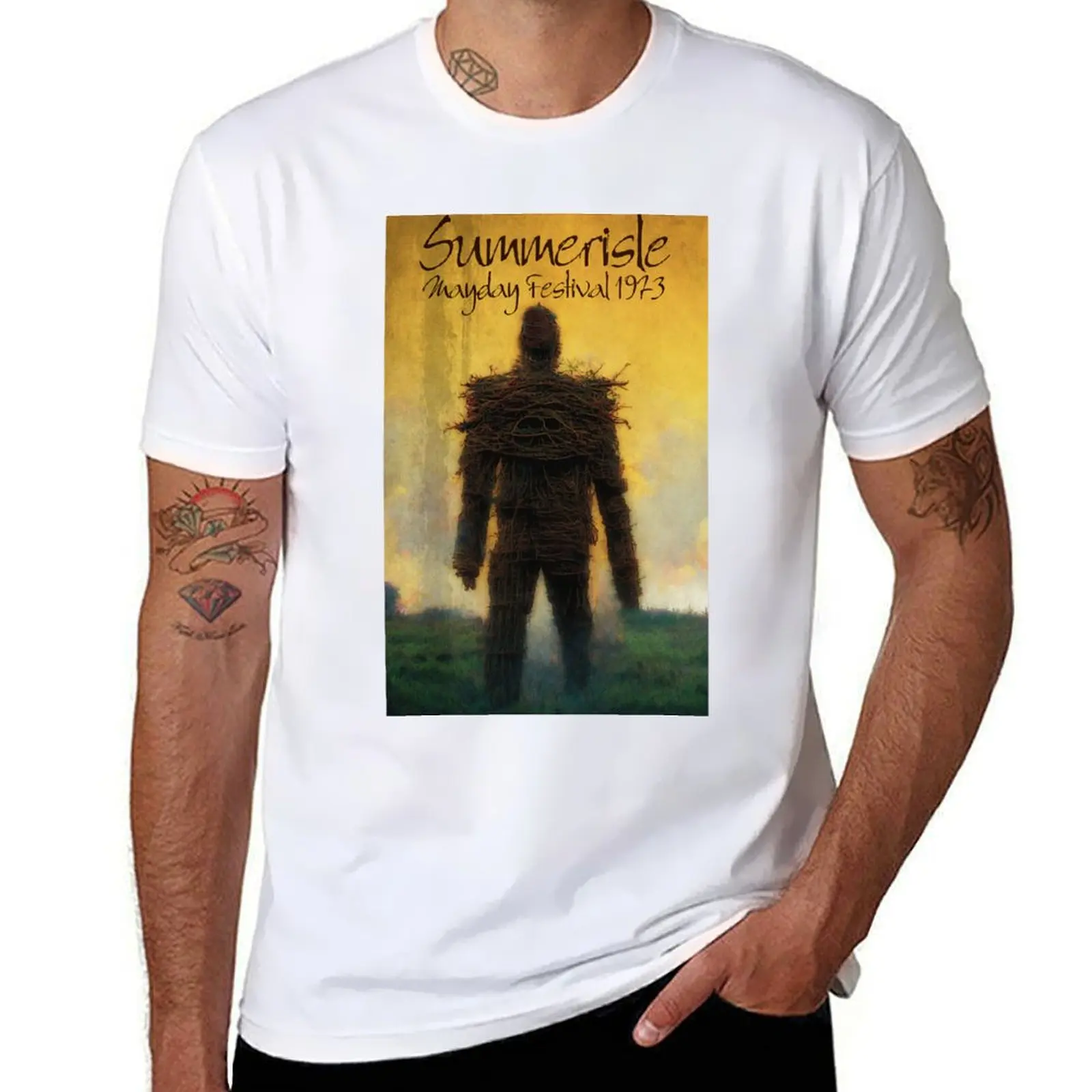 

WIcker Man Summerisle Festival 1973 T-Shirt man graphic t shirt t shirt man luxury T-Shirt