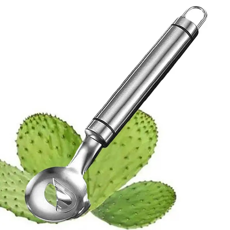 1pcs Stainless Steel Cactus Peeler Spoon Mutifuctional Spoon Shaped Nopales Peeler for Home Kitchen Manual Tool