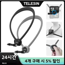 TELESIN Silicone Neck Mount for Gopro Hero 13 12 11 10 9 8 DJI OSMO Action 5 4 3 Insta360 X5/X4/X3 Mount Go Pro Accessories