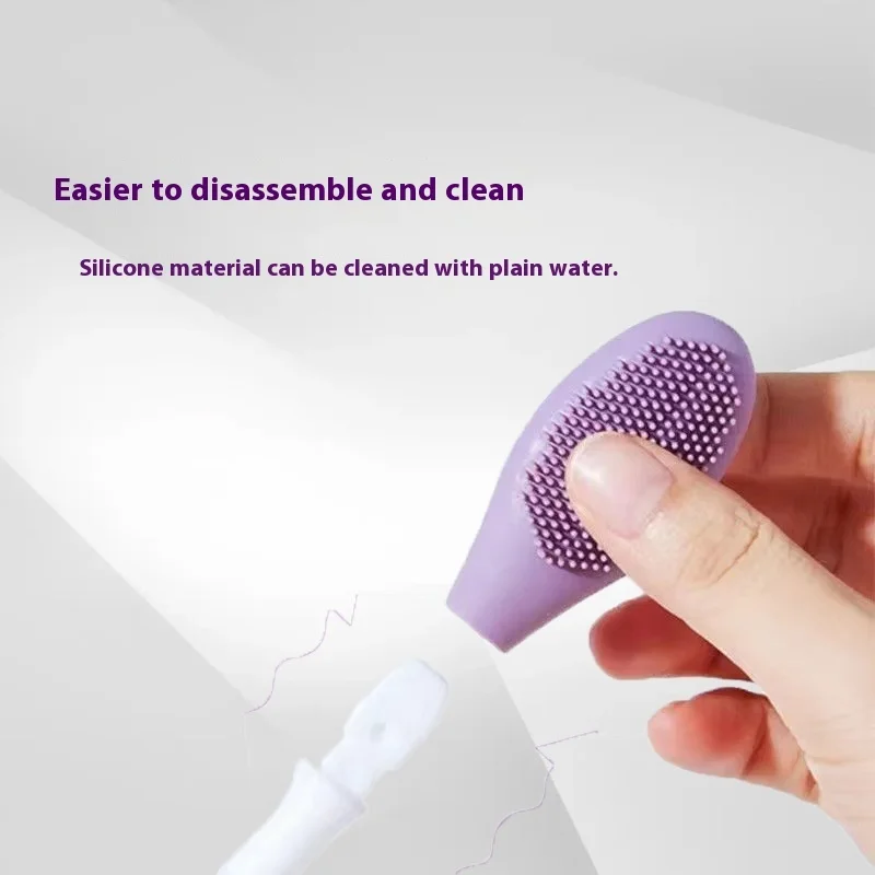 Escova de massagem de silicone de cabeça dupla cabeça macia limpeza facial máscara de lama aplicação dois-em-um beleza saúde ferramenta de cuidados com a pele