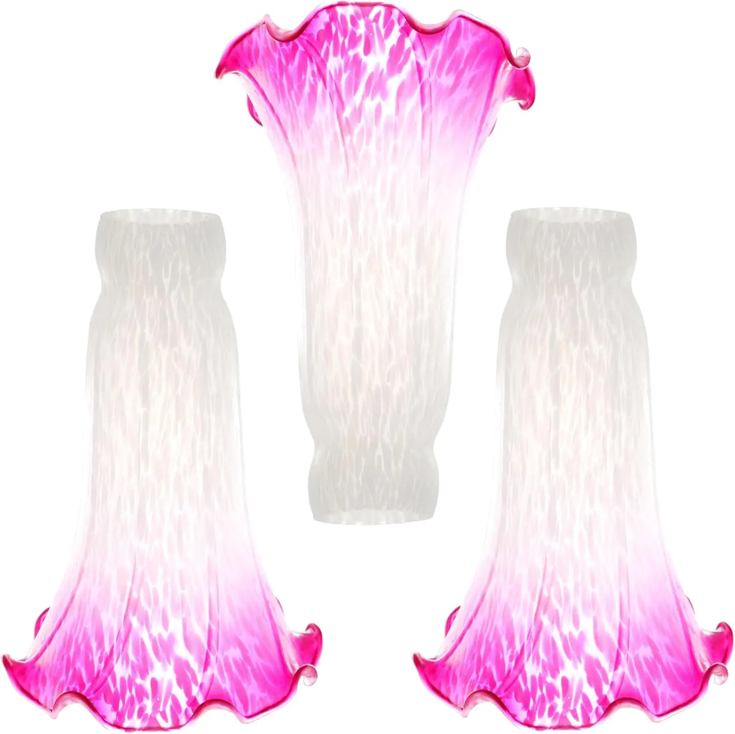 

Сменные стеклянные плафоны для ламп в форме цветка лилии, 3 шт., сменные плафоны для настольных и напольных ламп в форме тюльпана, 4,2 x 4,2 x 6,7 дюймов (белые)