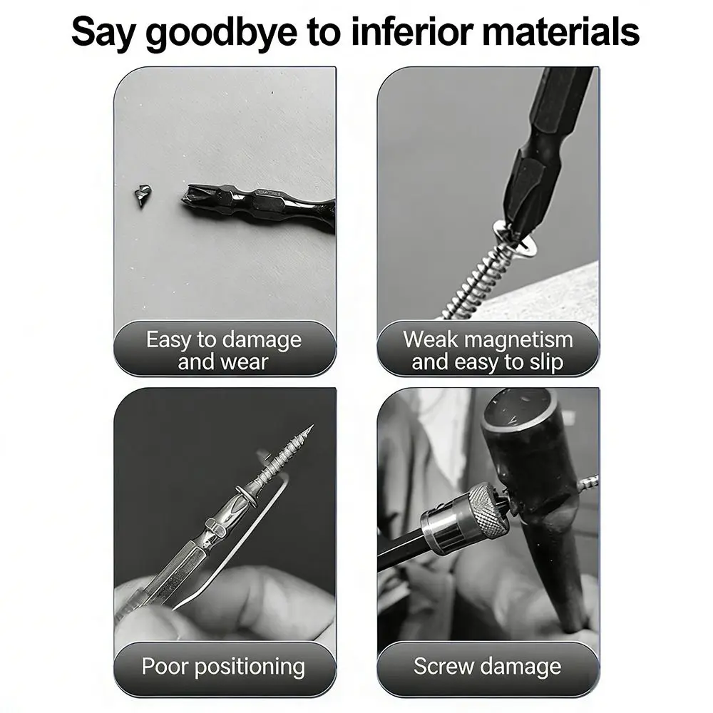 

High Precision Tool Spring Positioning Screwdriver Bit Anti-Drop Safe Drill Bit Stable Durable Fastening Tool Construction Work