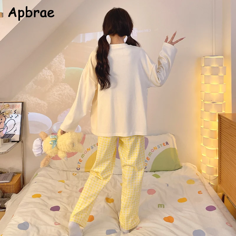 Star Print Pajamas for Women Autumn Winter Woman Sleepwear Fashion Home Clothes Cute Homewear Casual Pijamas for Girl