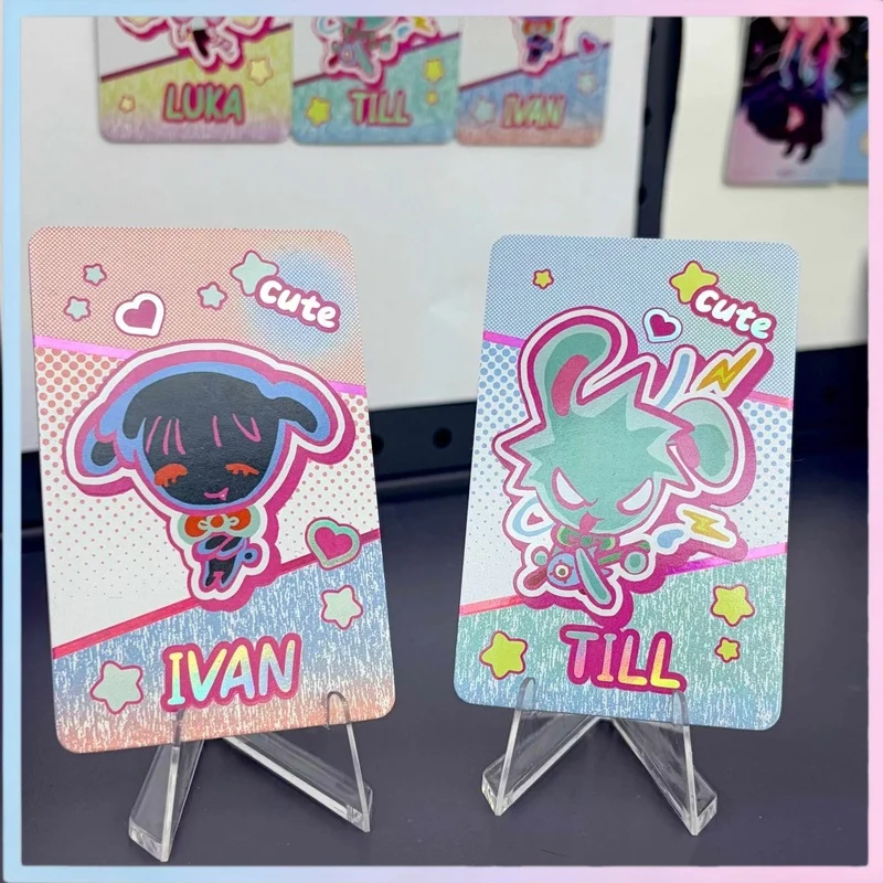 Anime Alien Stage Rabbit Theme Collectible Card Set, Ivtill Character Transparent Clear Cards & Hologram Tickets Collect