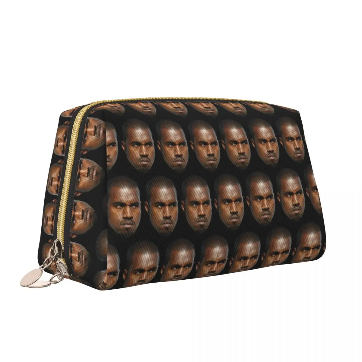 Funny Kanye West Meme Toiletry Bag Portable Rapper Music Producer Makeup Cosmetic Organizer Women Beauty Storage Dopp Kit Case