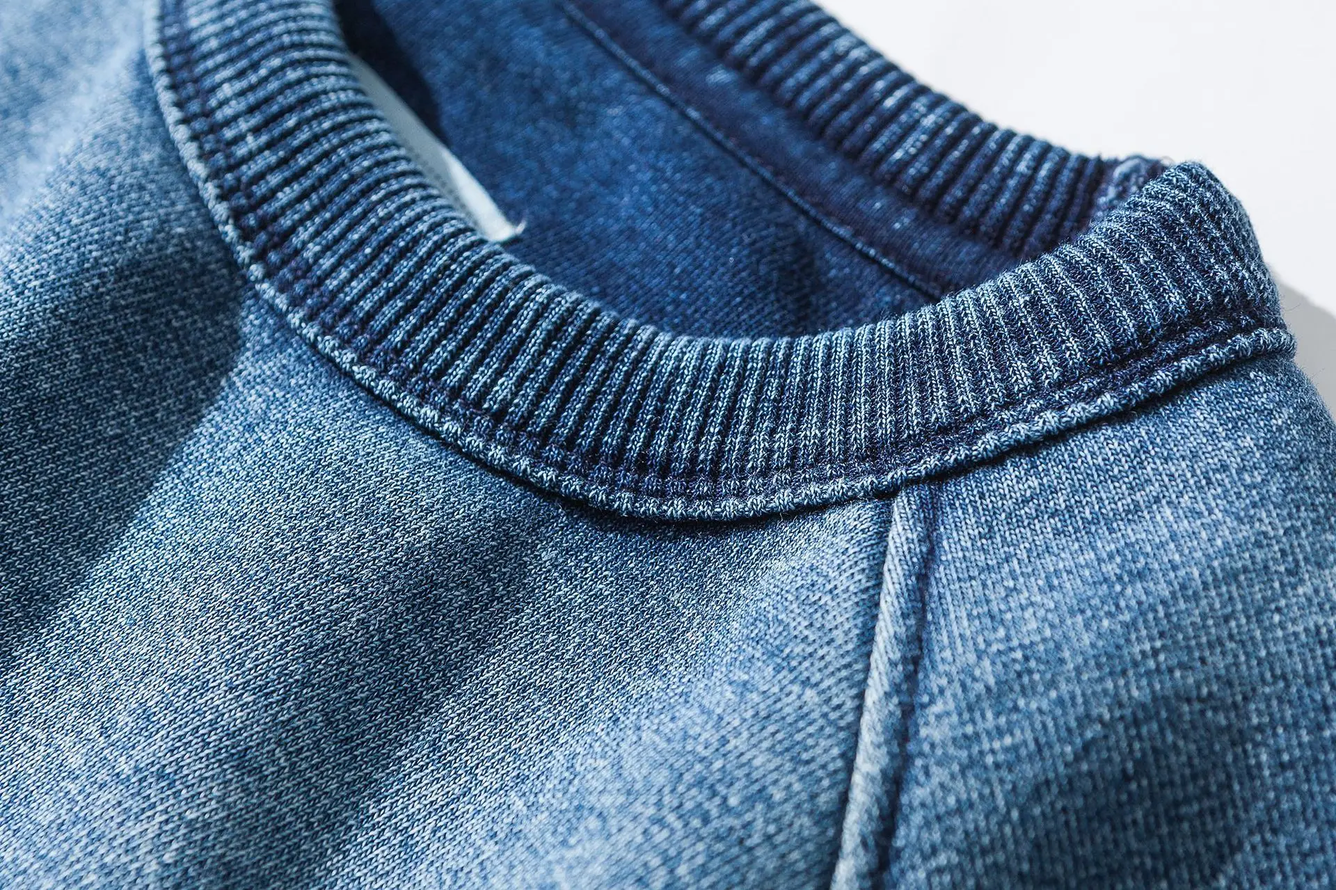 치구 남성용 아메리칸 레트로 핸드 다잉 블루 풀오버 남성용 스웨트셔츠 이글 배색 포켓 재킷