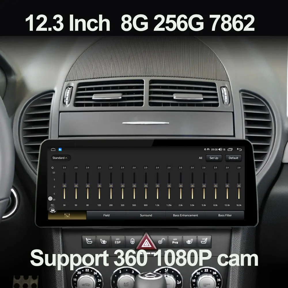 

For Benz SLK class R171, SLK200, SLK280, SLK300 2000-2011 12.3" Radio Android 13 Car Video Player Stereo GPS Multimedia Carplay