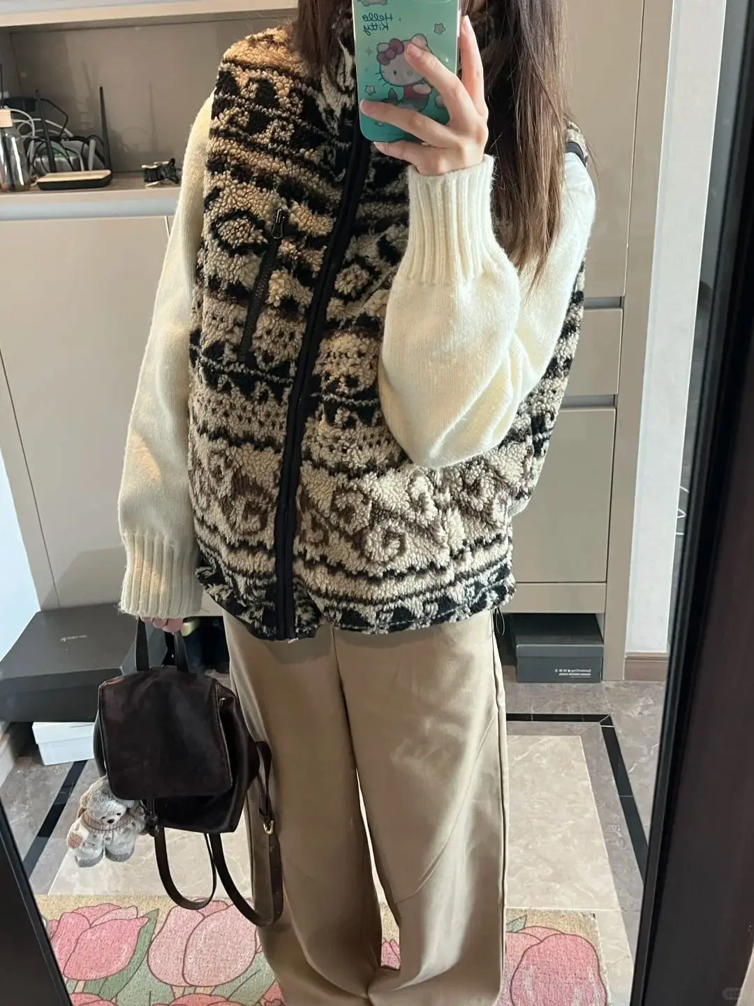 Warm Zipper High Neck Outerwear for Women New Sleeveless Vest for Autumn and Winter 2025