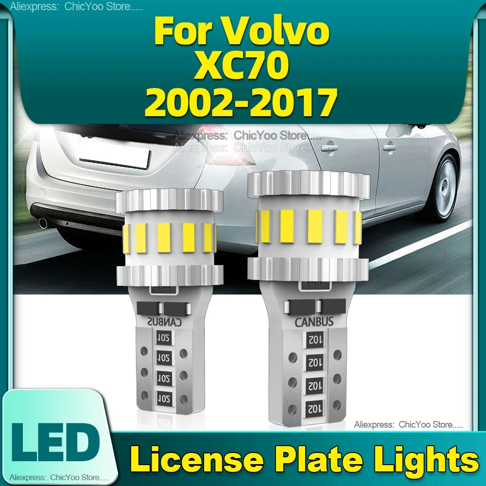 

2Pcs LED Canbus License Plate Light W5W T10 6000K For Volvo XC70 2002 2003 2004 2005 2006 2007 2008 2009 2010 2011 2012 13-2017