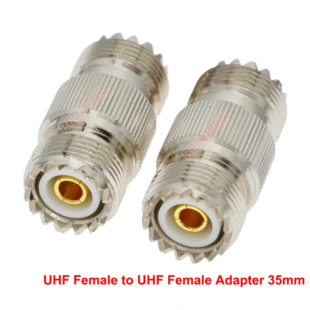 50PCS UHF Female to SL16 UHF SO-239 PL-259 Female Jack Connector 35mm for Radio Antenna PL259 UHF-K to SO239 UHF-K RF Adapter