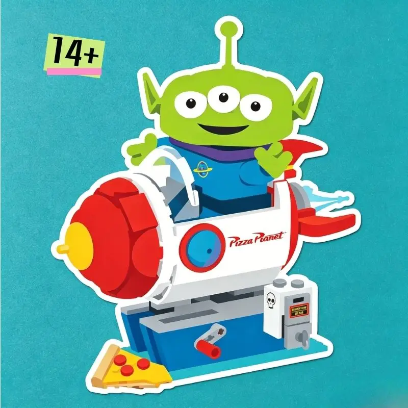 

2026 New 570pcs Classic Movie Three Eyed Alien Building Block Model Toy Ornament Birthday Gifts For Adults