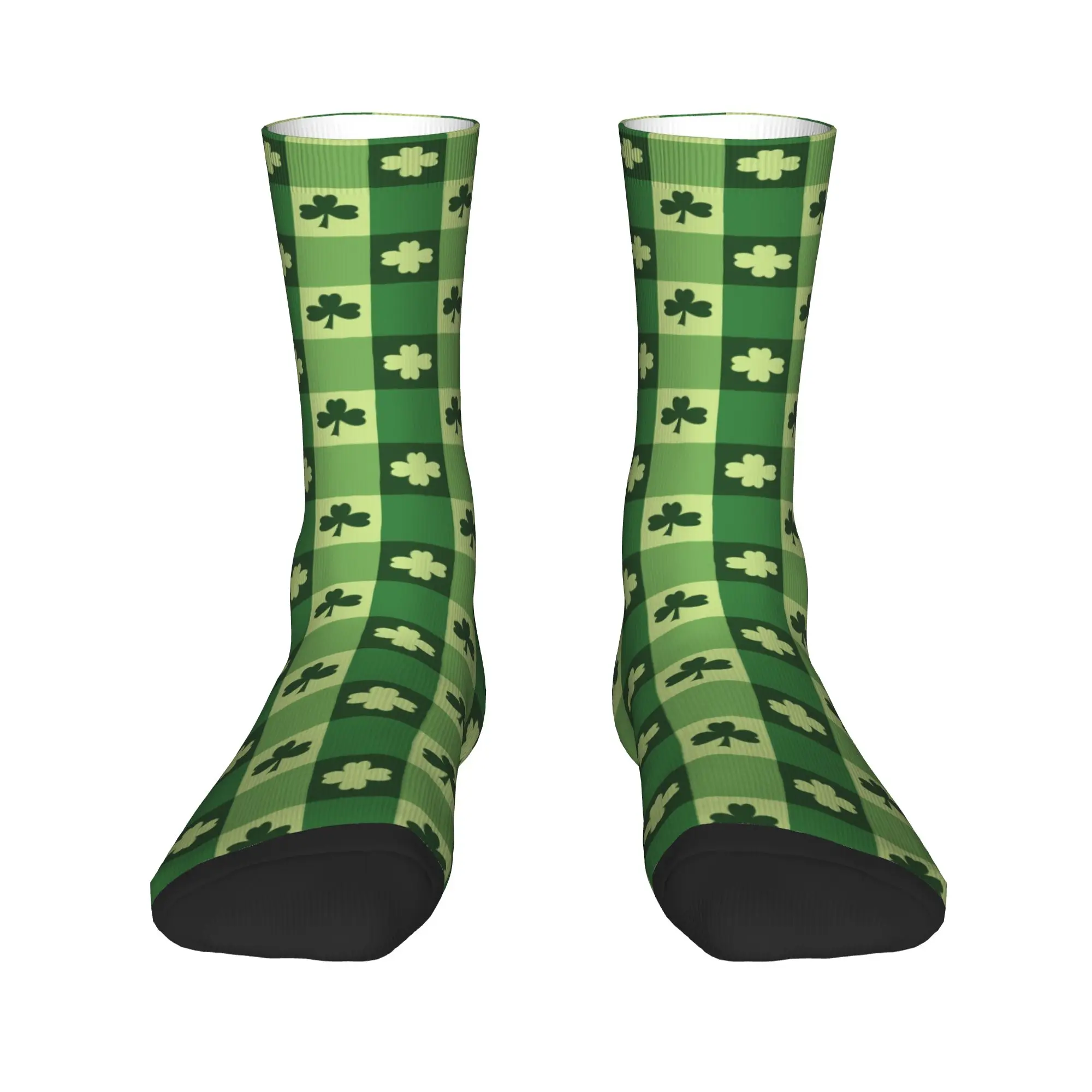 

Забавные носки на день Святого Патрика, трилистник, клеверный лист, носки для экипажа, мужские чулки с 3D принтом, женские