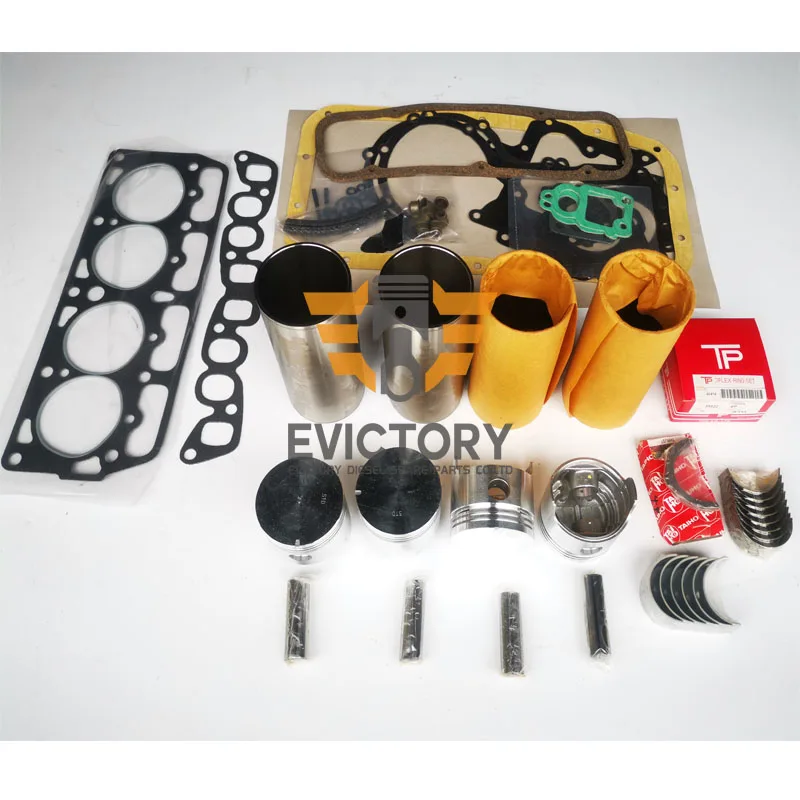 FOR Mazda FE rebuild kit overhaul kit piston ring cylinder liner + gasket + beairng