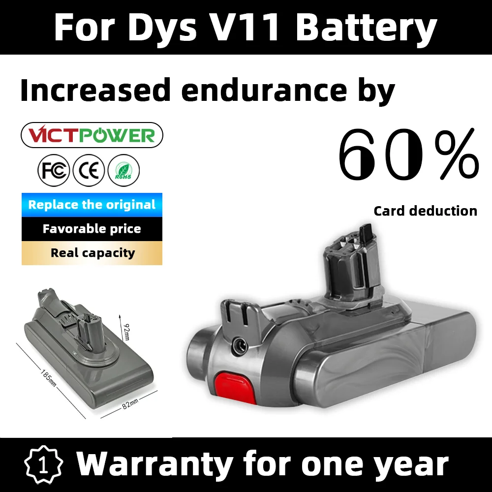 

For Dyson V6 V7 V8 V10 V11 V12 cordless vacuum cleaner SV07 SV09 SV10 SV12 DC62 SV14 SV17 SV20, SV30, SV34, SV35 battery 5000mAh