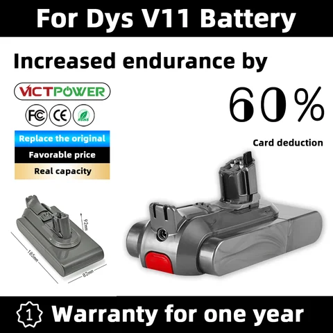 Voor Dyson V6 V7 V8 V10 V11 V12 draadloze stofzuiger SV07 SV09 SV10 SV12 DC62 SV14 SV17 SV20, SV30, SV34, SV35 batterij 5000mAh