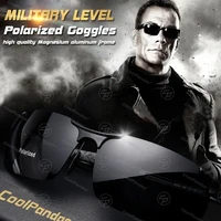 Gafas de sol polarizadas para hombre, gafas militares, montura de aluminio y magnesio, gafas de conducción antideslumbrantes para hombre, gafas masculinas