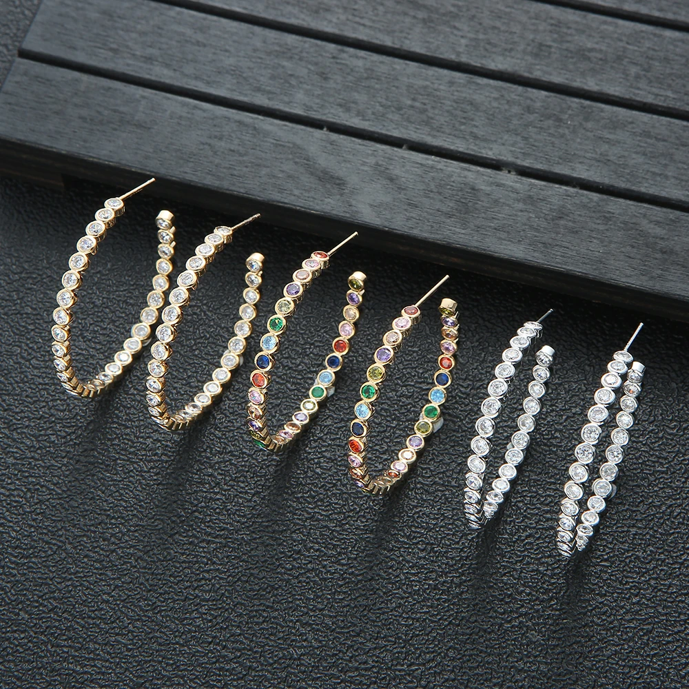 

Luxury retro round full cubic zirconia women's wedding banquet party daily jewelry E9499