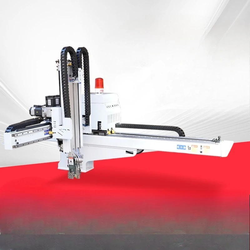 Five-axis double-section injection molding machine manipulator loading and unloading horizontal arm robot