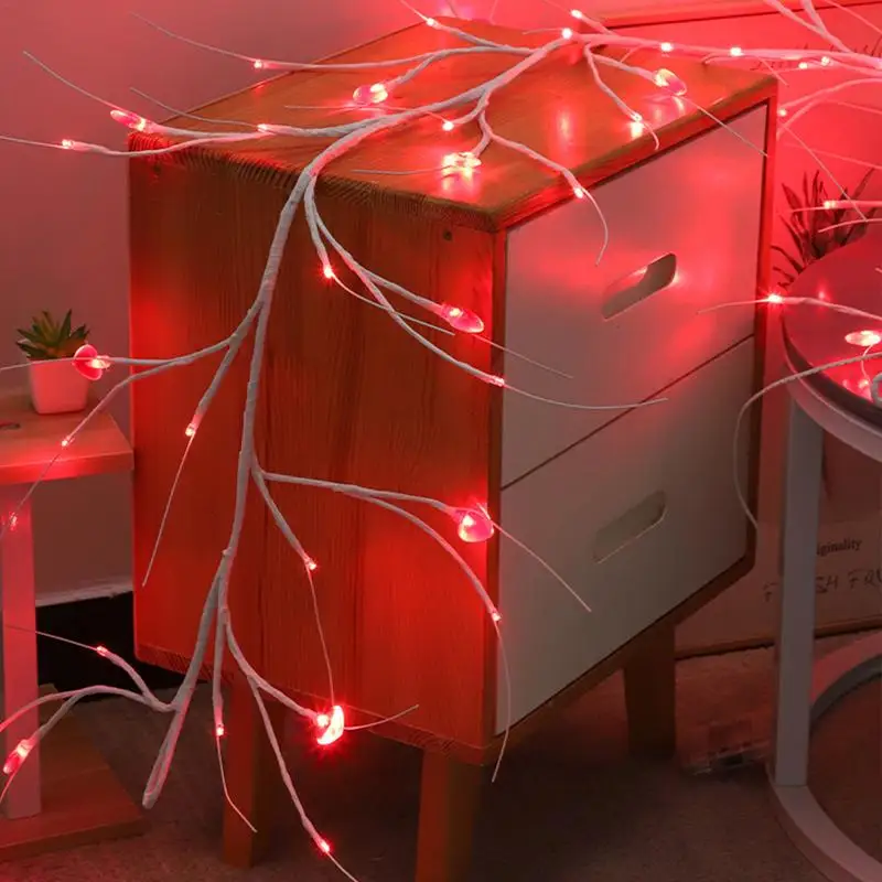 Valentine Heart Light String Valentine Red Heart Lights In String Bendable String Lights Battery Operated For Bedroom Hotel