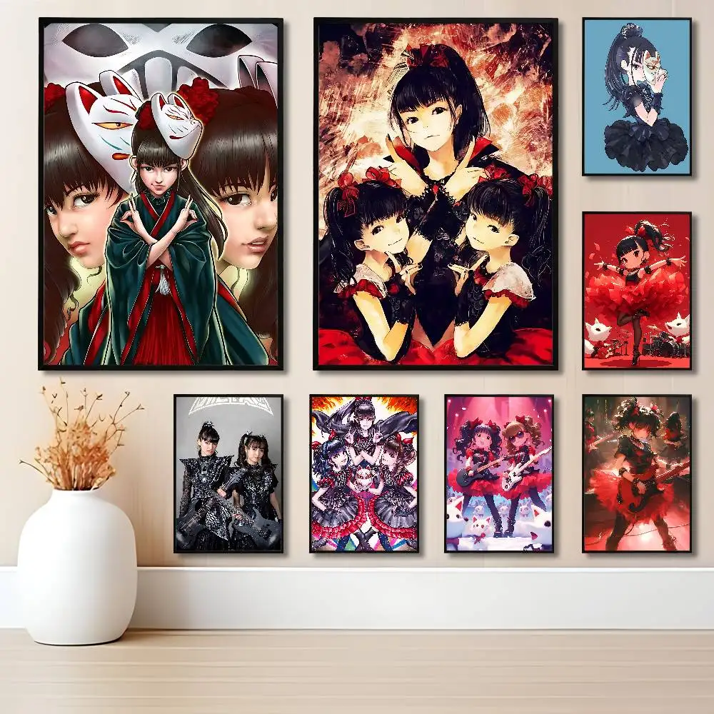

Chibi B-Babymetal Poster HD Art Sticky Wall Waterproof Home Living Room Bedroom Bar Aesthetic Decoration