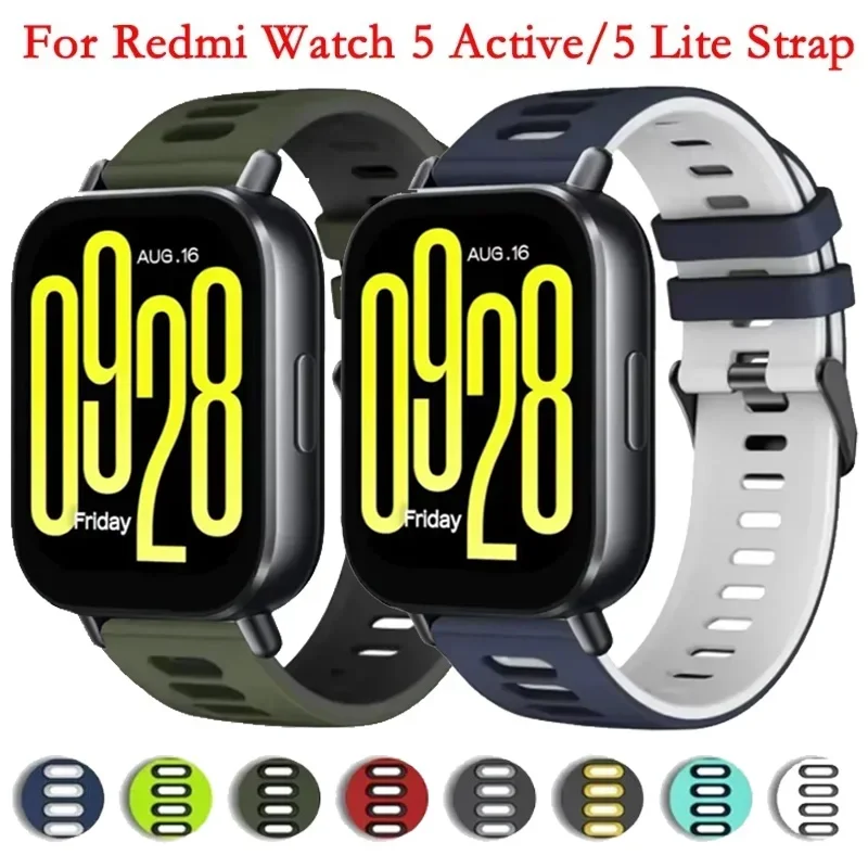 Bracelet en Silicone 22mm 20mm pour montre Redmi 5 montre Huawei active GT5/4 46mm Bracelet pour montre Redmi 5 Lite accessoires