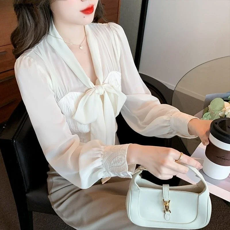 

С пышными рукавами, однотонные женские топы, роскошная дизайнерская повседневная молодежная элегантная одежда, тренд 2025, новая женская рубашка и блузка