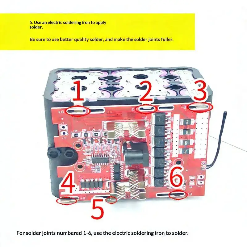 [1Pcs Li-battery Protection Board 21V 7MOS For Electric Tools With Balancing Circuit And Temperature Protection]