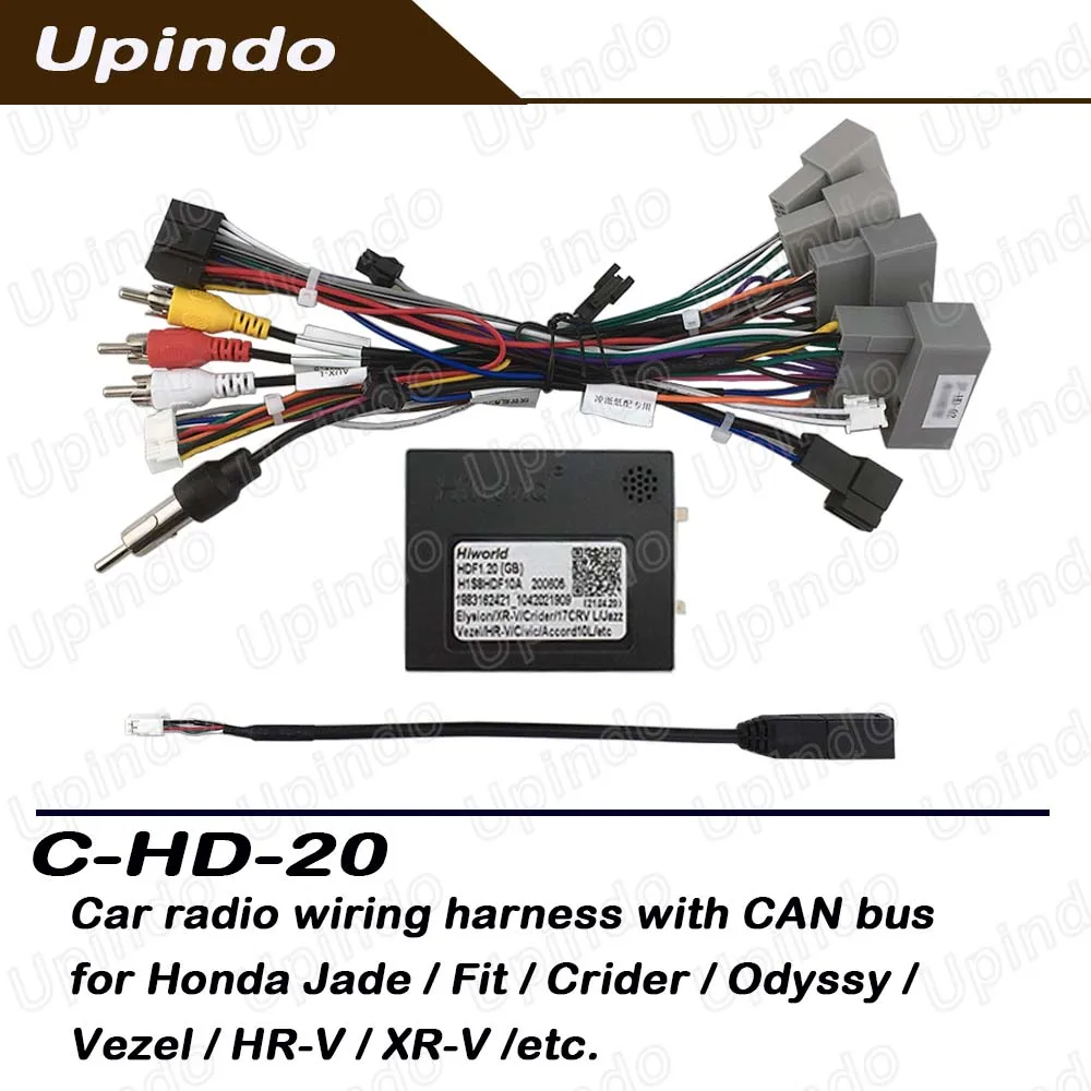 

Автомобильный стереокабель с адаптером CAN-шины для Honda Jade Fit Crider Odyssey Vezel HR-V XR-V Android жгут проводов радио