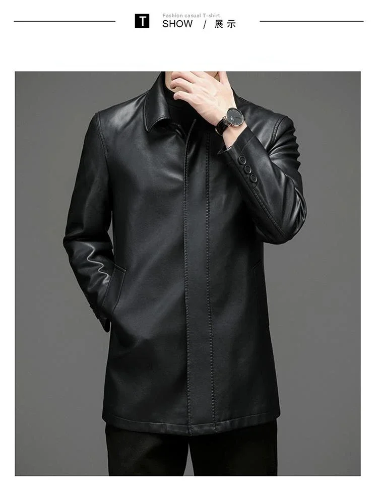 Veste En Cuir Homme Vintage - Taille L - Noir - Marque Wake - Occasion Très Bon État