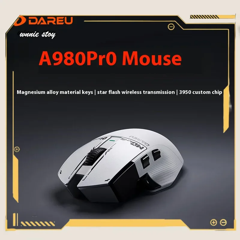 Dareu A980pro/a980promax Mouse 8k Wired 4k Wireless Third Mode P3950 Chip Gaming Mouse With Tft Screen Win Pc Accessories Gift