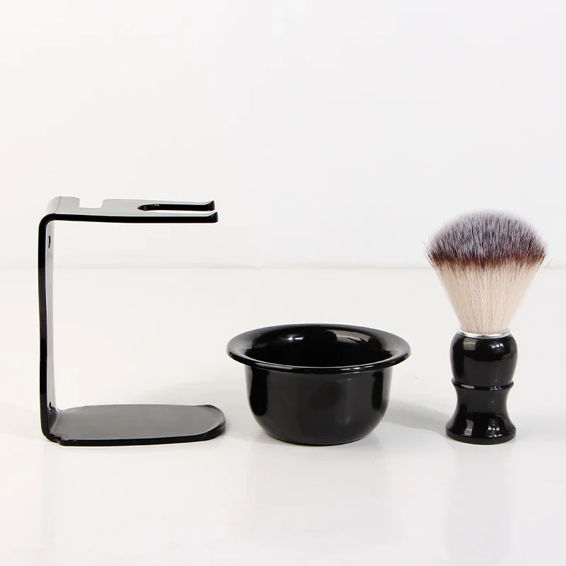 Juego de cepillos de barba para hombre, herramientas de aseo para afeitado, juegos de cuidado y limpieza de barba, soporte de cepillo de afeitar
