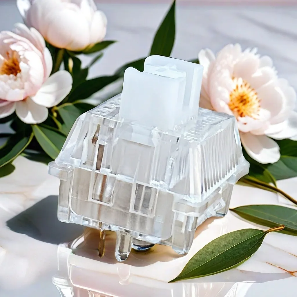 

LEOBOG Crystal Switch Linear 5pin Prelubed Dustproof Hot Swappable with Light Guide Column, for Aula Ajazz Mechanical Keyboard