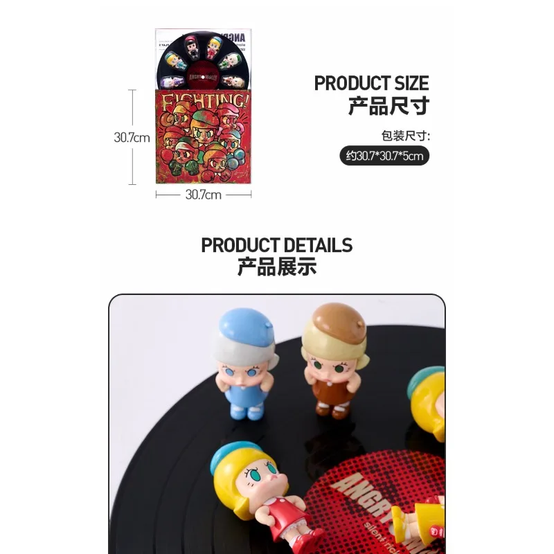 

POPMART Angry Molly 9-Body Black Adhesive Hanging Card Trendy Accessories Collectible Mystery Box with Character Designs