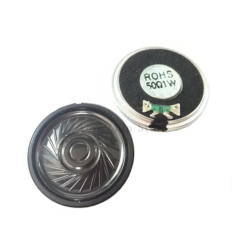 2Pcs New Ultra-thin Mini speaker 50 ohms 1 watt 1W 50R 50ohm Loudspeaker Diameter 40MM 4CM toy speaker thickness 5MM