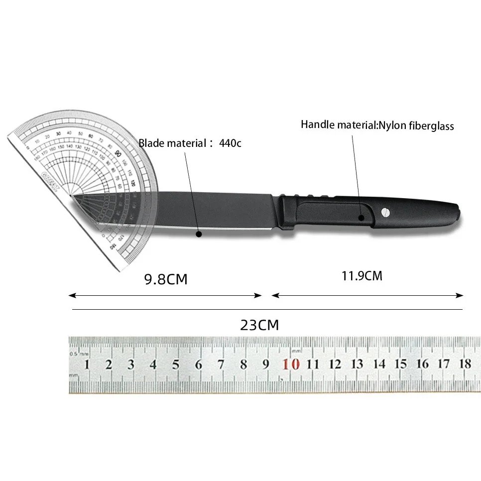 Outdoor Tactical Fixed Blade Knife Tanto Blade GFN Handle Easy to Carry Fishing Hunting Straight EDC Knives With Gift Sheath