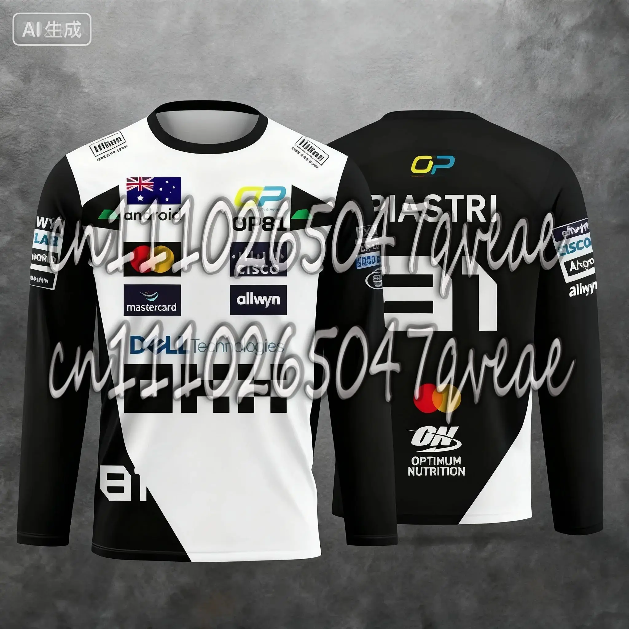 

Футболка с длинным рукавом Lando Norris NO.4 2025 в новом гоночном стиле, костюм для экстремальных видов спорта, дышащая спортивная одежда с длинным рукавом