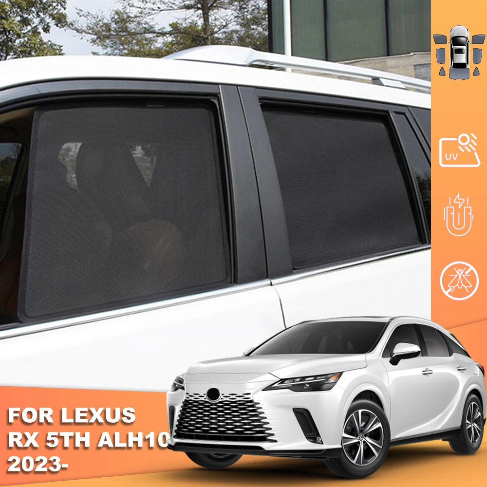 

For Lexus RX ALH10 350H 2023 2024 Magnetic Car Sunshade Shield Front Windshield Curtain Rear Side Baby Window Sun Shades Visor