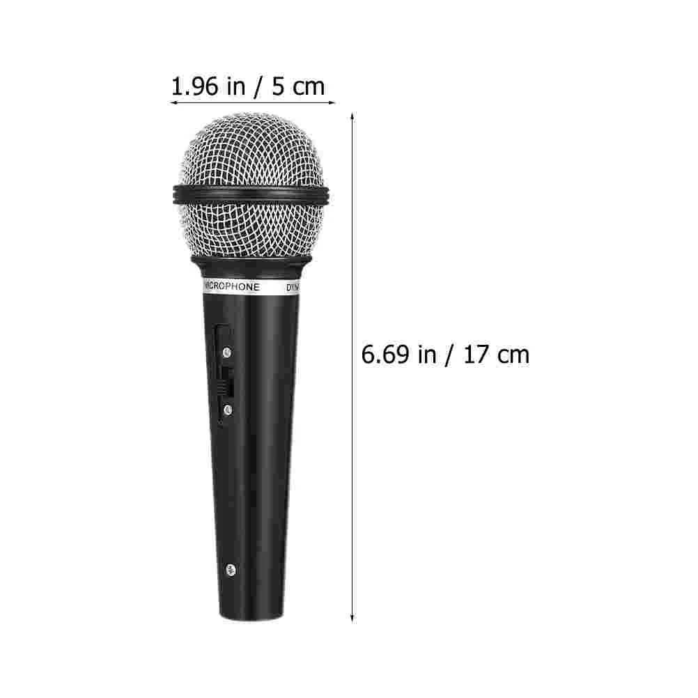 2 Pcs Kids Toys Children Props Microphone Playthings Boy Simulation Plastic Black Simulated Work