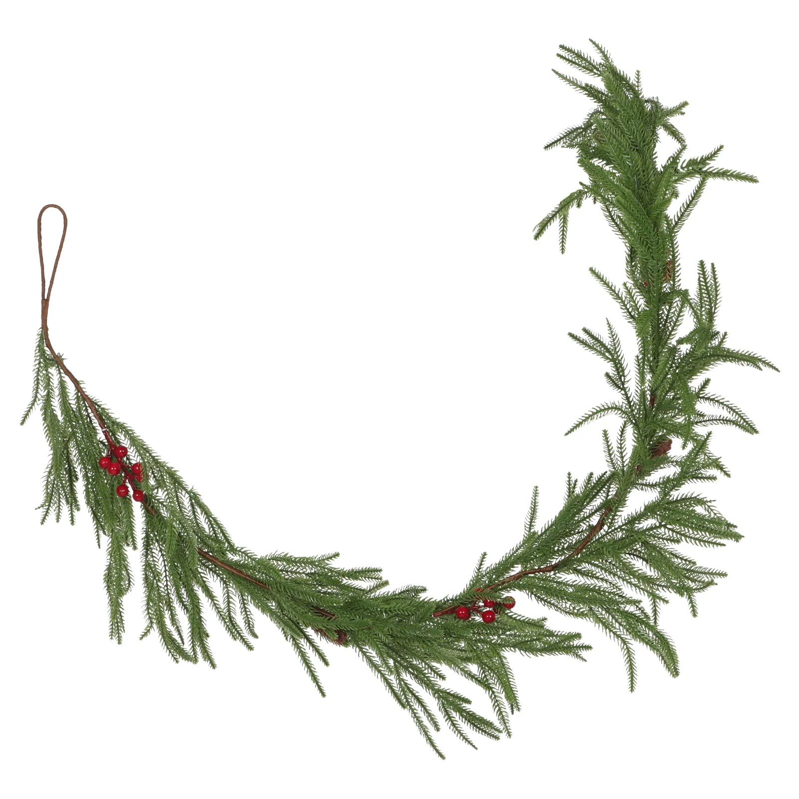 

Real Touch Artificial Greenery Norfolk Pine Garland for Stairs Christmas Mantle Decor Holiday Staircase Greenery Indoor Wedding