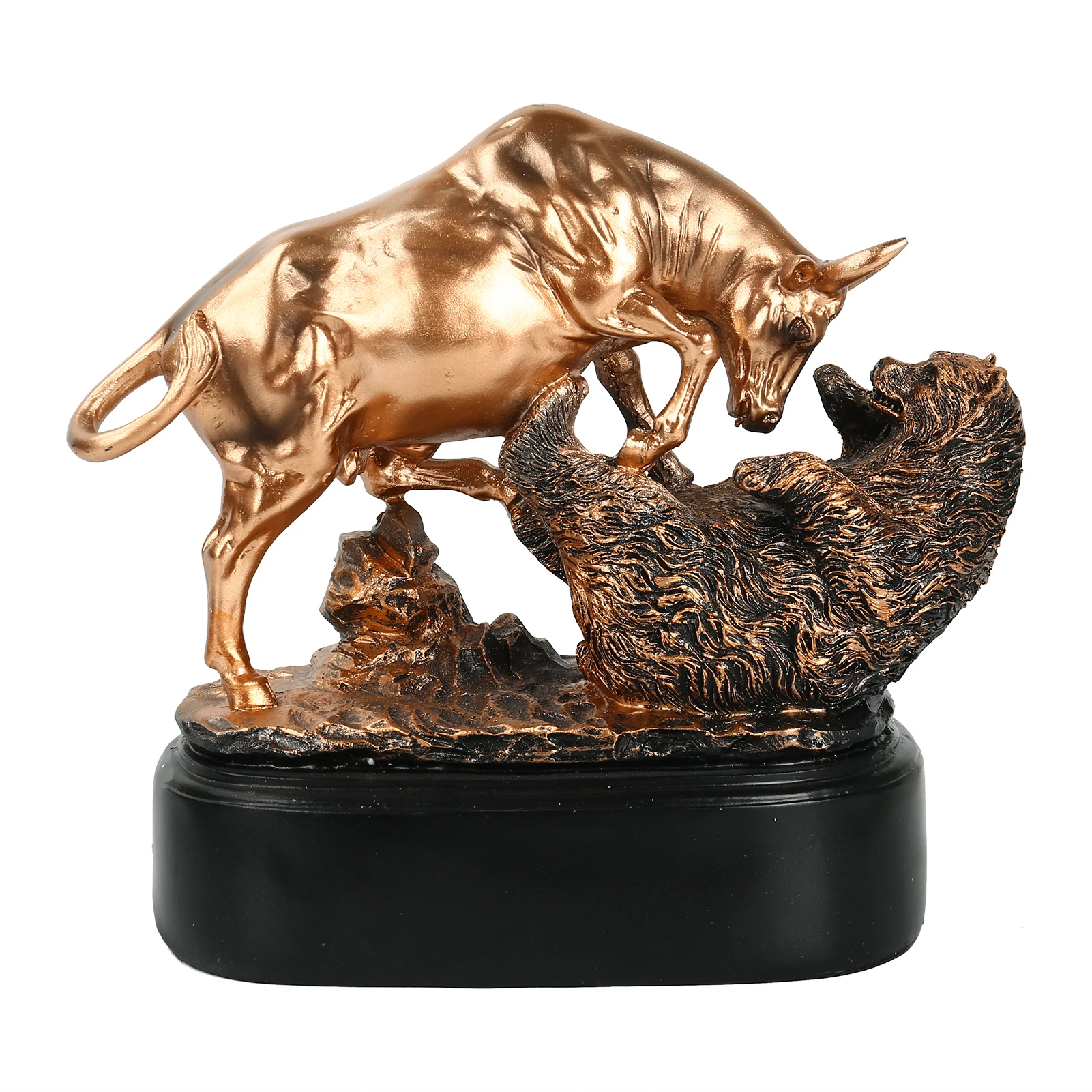 Bull and Bear Statues Wall Street Bull Statue Decor Figurine Exquisite Versatile Resin Tabletop Ornament for Offices Home Decor
