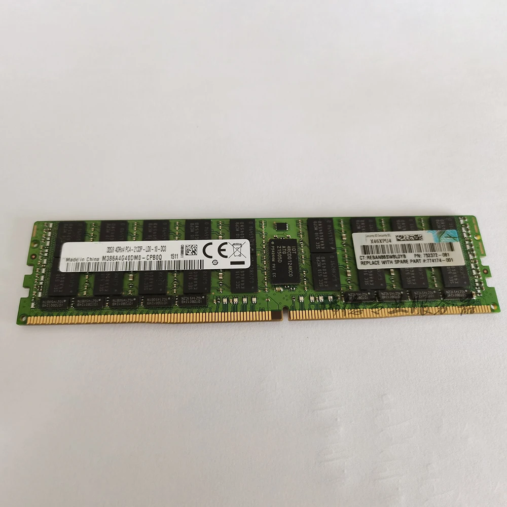 1PCS 32GB 4RX4 DDR4 2133 ECC LRDIMM For HP Server Memory  774175-001 774174-001 752372-081 726722-B21